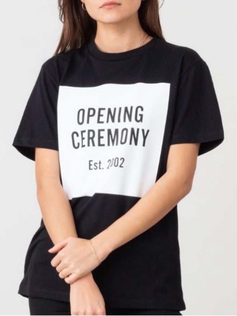 Opening Ceremony OC Box Logo T-Shirt Pe000231000 Black Size Sm Streetwear